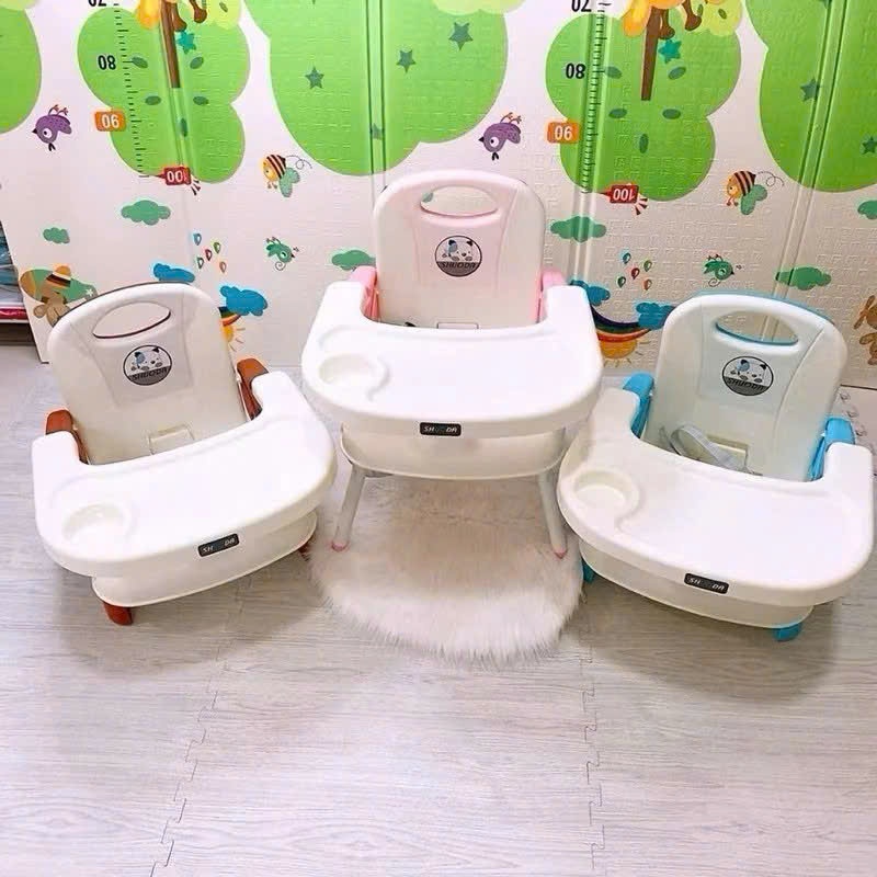 Ghế ăn dặm cho bé gấp gọn đa năng 3 trong 1,kèm chân sắt, nhựa ABS cao cấp, an toàn cho bé Bi Bô Shop!