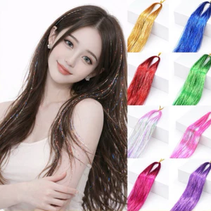 Set 200 Sợi Kim Tuyến Gắn Tóc Hair Tinsel – Nối Tóc Lấp Lánh Highlight Ánh Kim Siêu Đẹp
