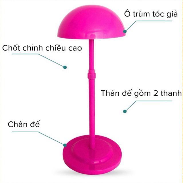 KỆ TREO TÓC GIẢ BẰNG NHỰA CỨNG CHẮC CHẮN/ GIÁ ĐỘI BẢO QUẢN TÓC GIẢ CÓ THỂ ĐIỀU CHỈNH CHIỀU CAO
