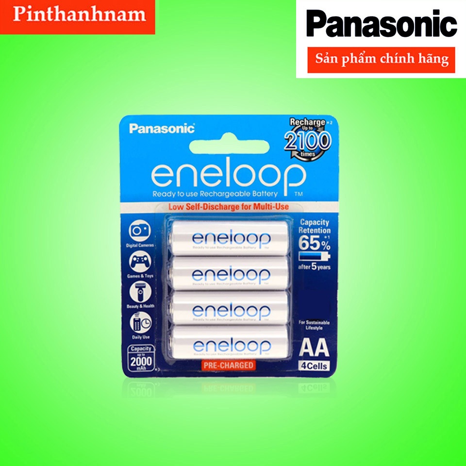 Pin Sạc AA Eneloop Panasonic 2000mAh Vỉ 4 Viên Chính Hãng -Tặng Kèm Hộp ...