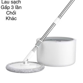 Cay Lau Nhà Thông Minh HIKARI HR365F, Bông Lau Nhà Làm Từ Sợi Microfiber Thấm Hút Cực Tốt, Mềm Mịn, Đầu Lau Xoay 360 Độ