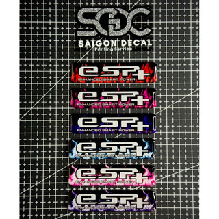 Tem Sticker Nhựa Nổi Phản Quang 3M - Có 6 Mẫu Lửa JDM Way JP 2026 - Dán Lọc Gió ESP+ |SGDC - 1 Cái|