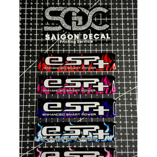Tem Sticker Nhựa Nổi Phản Quang 3M - Mẫu In Phản Quang Lọc Gió Lửa Esp+ |SGDC - 1 Cái|