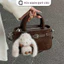 Kèm Móc Thỏ RABBIT Túi Xách Nữ Da Lộn Lót Vải hàng đẹp đeo vai đeo chéo thời trang đi chơi đi tiệc TX99