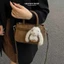 Kèm Móc Thỏ RABBIT Túi Xách Nữ Da Lộn Lót Vải hàng đẹp đeo vai đeo chéo thời trang đi chơi đi tiệc TX99