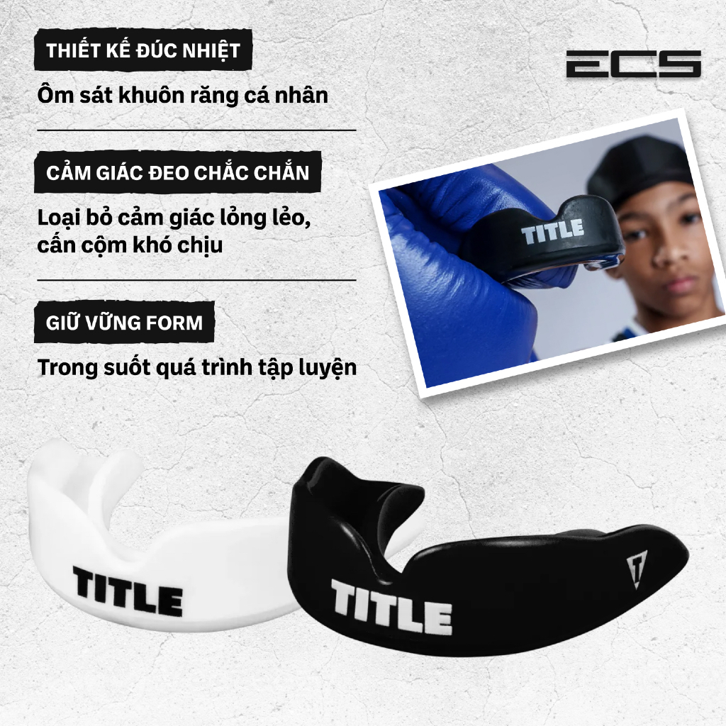 Bảo Vệ Hàm Title Boxing, Bảo Vệ Hàm Boxing Chính Hãng Title Boxing Super Shield, Gọn Nhẹ, An Toàn