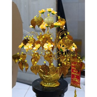 cây kim tiền chiêu tài lộc 30cm lá bồ đề trang trí nhà cửa tặng bạn bè chưng bàn thờ .