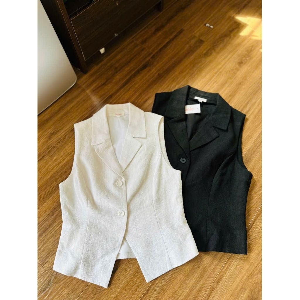 (BomoHouse) Áo vest gile linen thô bigsize dư xịn (45-75 kg)