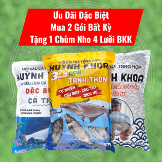 Mua 2 Gói Tặng 1 Nho 4 - Mồi câu cá tổng hợp Huỳnh Khoa đủ vị (Hàng chính hãng) gói 1kg
