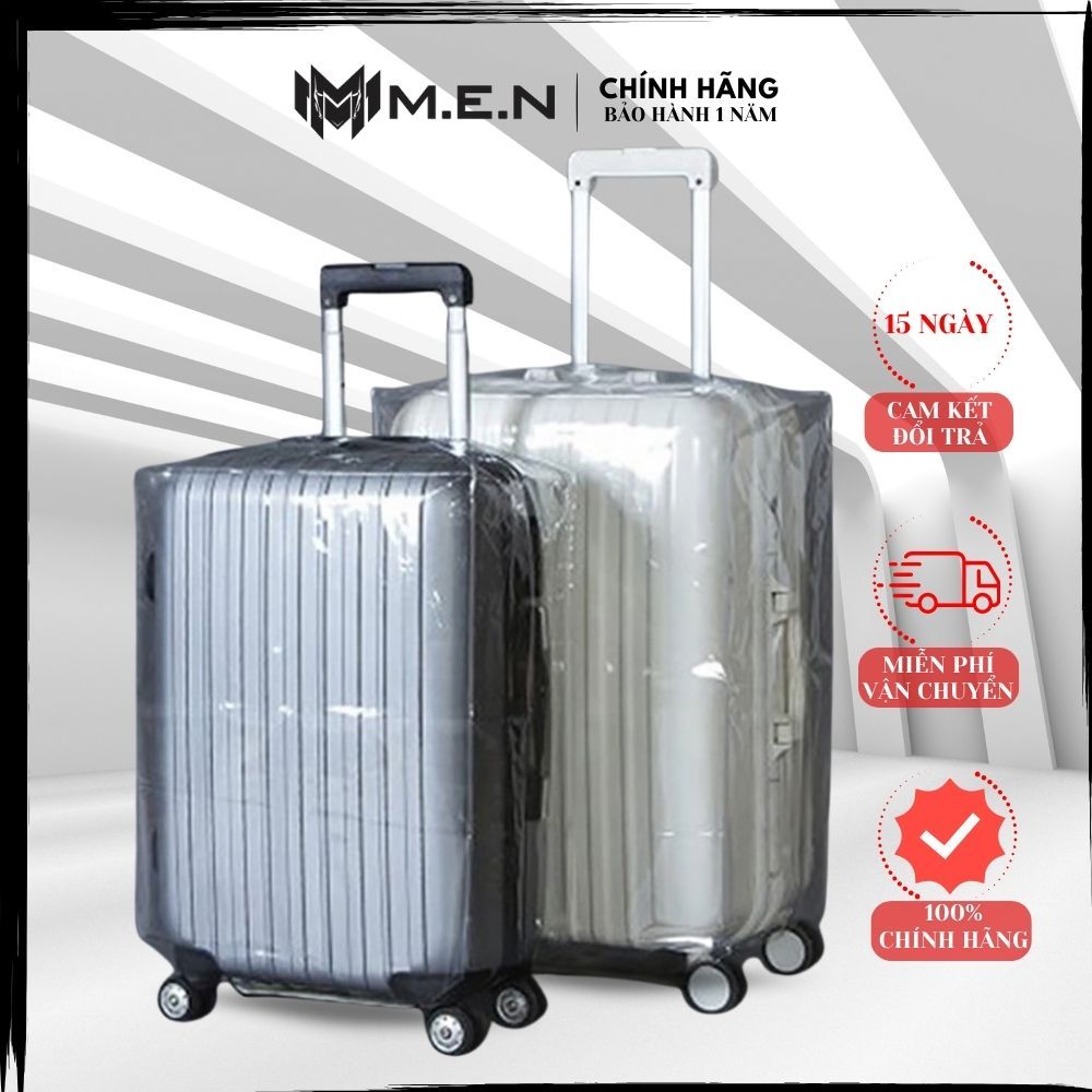 Trùm bọc vali trong suốt 20-22-24-26-28-30 inch không viền toàn thân, nhiều size chống nước