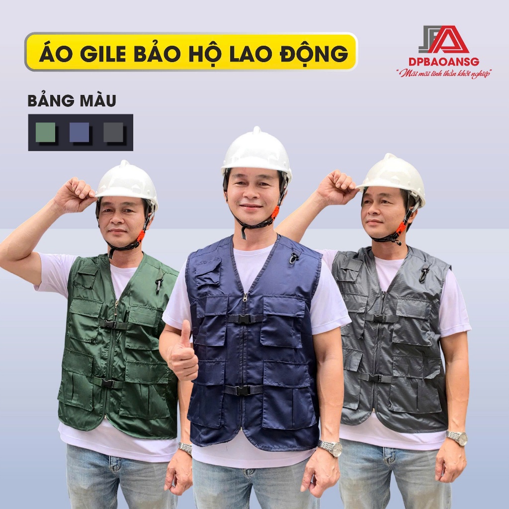Áo Bảo Hộ Lao Động Ghile Vải Dù Bền Bỉ Cho Công Nhân Vệ Sinh, Công Trình, Nhà Máy
