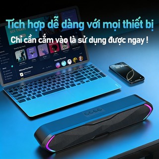 FPS RGB Loa Thanh Soundbar Bluetooth Công Suất 10W Bass Trầm Mạnh Mẽ - Hỗ Trợ USB