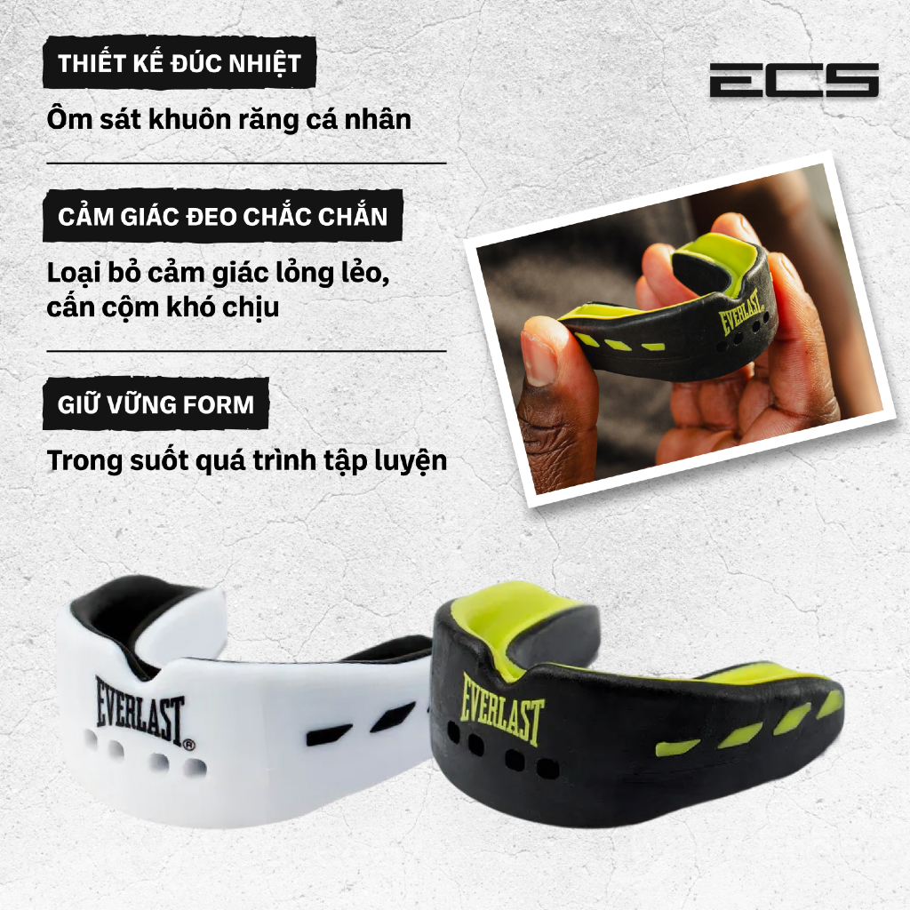 Bảo Vệ Hàm Everlast Evergel – Bịt Răng Boxing nhiều Lớp Cho Sparring & Tập Luyện Nặng