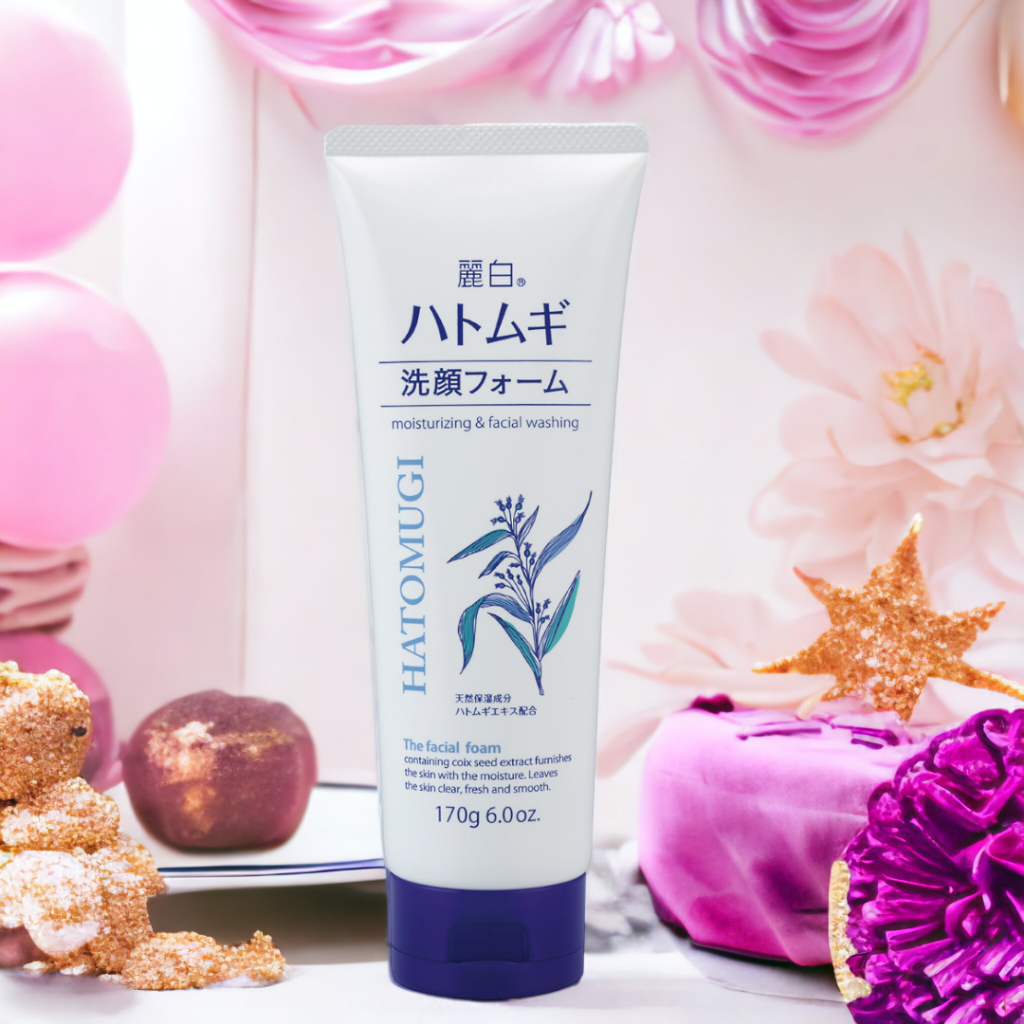 Sữa Rửa Mặt Dưỡng Ẩm Và Sạch Sâu Chiết Xuất Hạt Ý Dĩ Hatomugi Facial Foam 170G