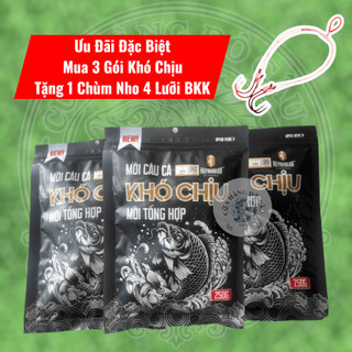 Mua 3 Tặng 1 Chùm Nho - Mồi câu Khó Chịu đen tổng hợp (Hàng chính hãng)