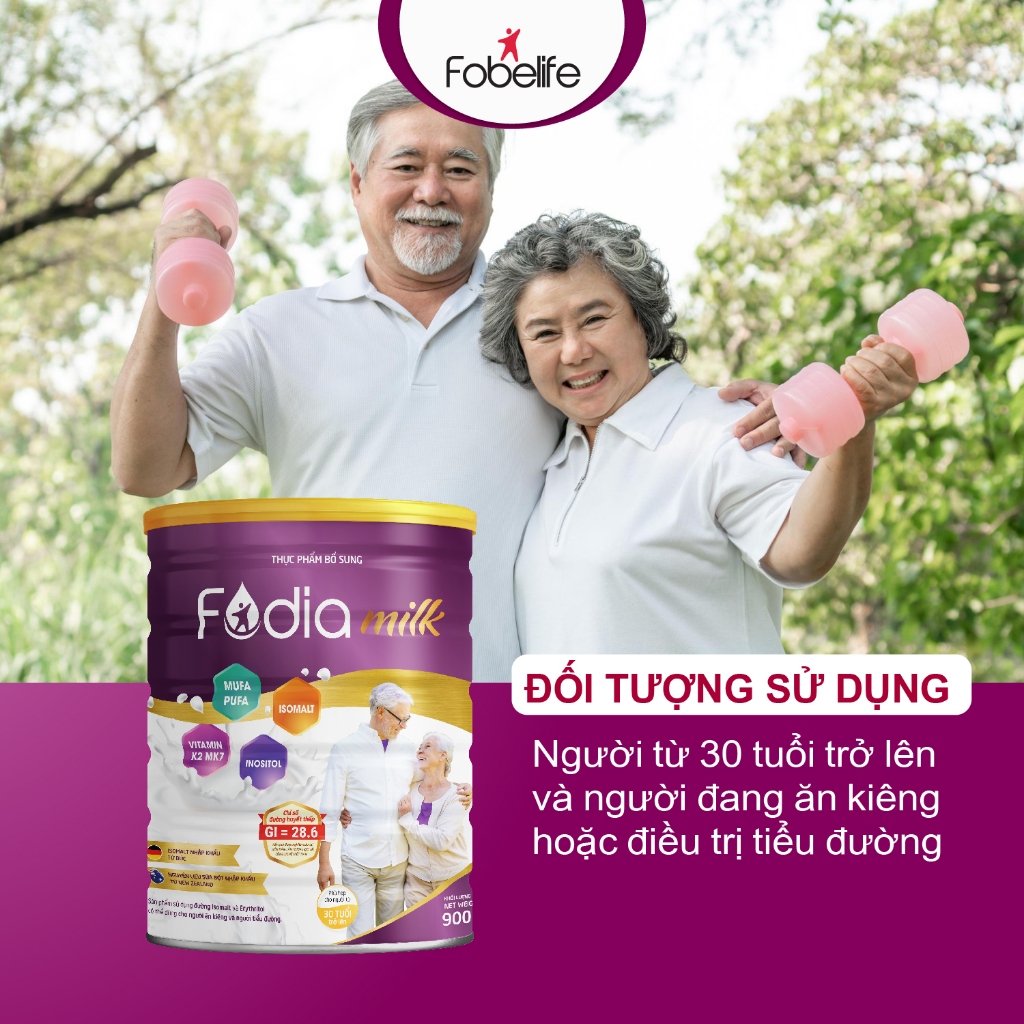 Sữa Bột Cho Người Tiểu Đường FodiaMilk Fobe Giúp Ổn Định Đường Huyết, Hương Vani N1