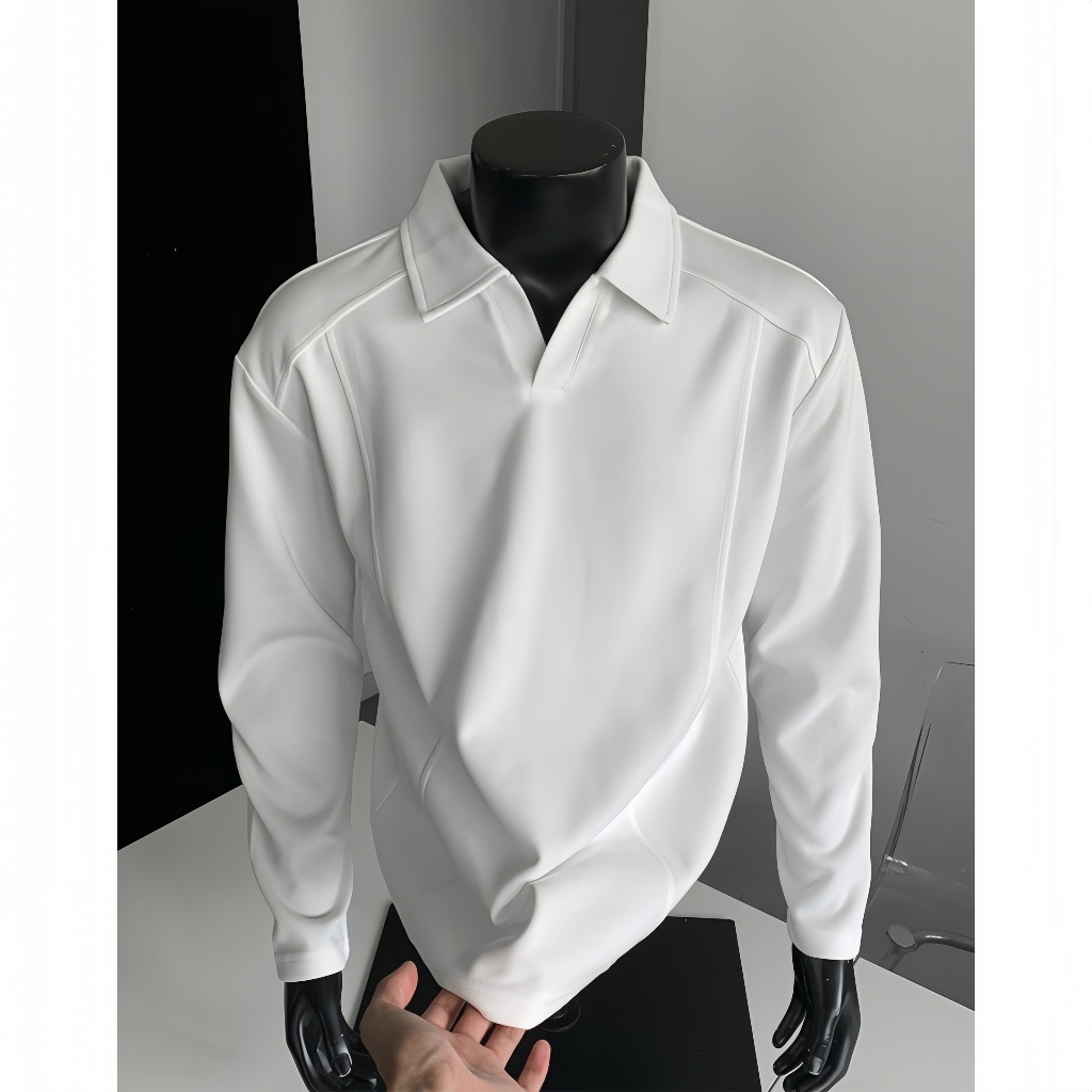 Áo Nỉ Sweater Cổ V Form 3KMenswear Clean Basic Thời Trang Hàn Quốc vải Nỉ 2 Da Cao Cấp