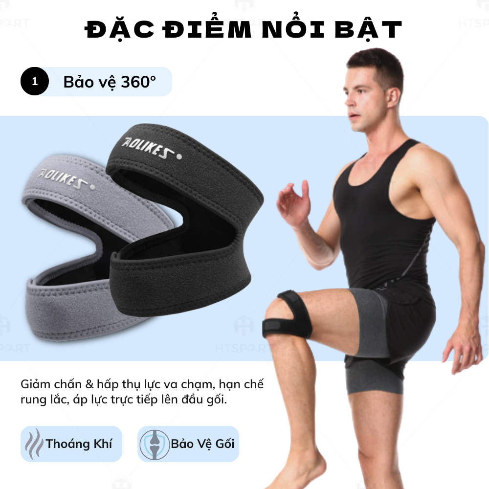 Đai Bảo Vệ Đầu Gối Điều Chỉnh Aolikes A-7929, Giảm Chấn Thương Khớp Bánh Chè Khi Vận Động Mạnh