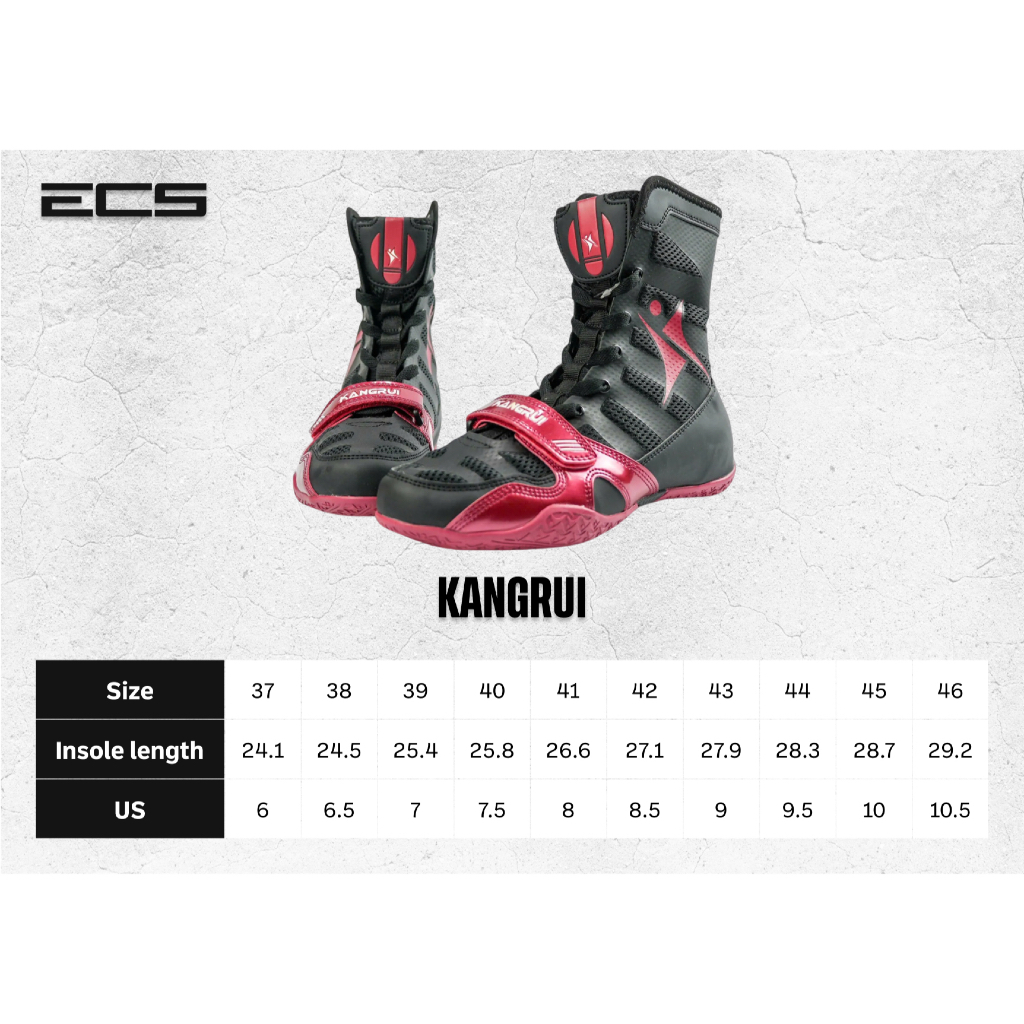Giày Boxing Kangrui KB201, Giày Boxing Thi Đấu Chuyên Nghiệp, Bám Sàn, Bảo Vệ Cổ Chân