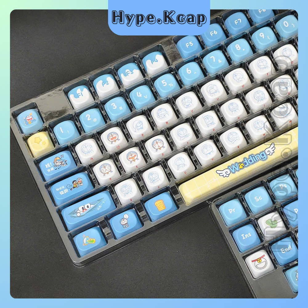 Bộ Keycap Doraemon MOA Profile 129 nút nhựa PBT dành cho bàn phím cơ ...