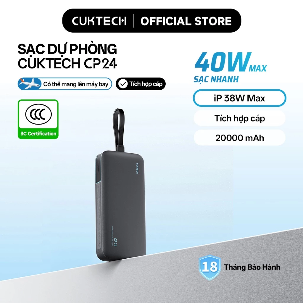Sạc dự phòng CUKTECH CP24