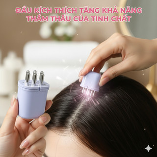 Lược điện chải tóc gỡ rối di tinh chất massage đầu Lokykin có ion xanh và đỏ giúp kích thích mọc tóc, lưu thông máu