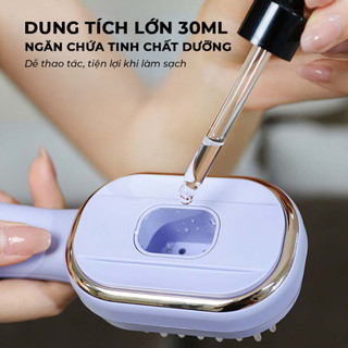 Lược điện chải tóc gỡ rối di tinh chất massage đầu Lokykin có ion xanh và đỏ giúp kích thích mọc tóc, lưu thông máu