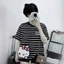 ÁO THUN TAY LỠ KẺ SỌC - AIMES KITTY