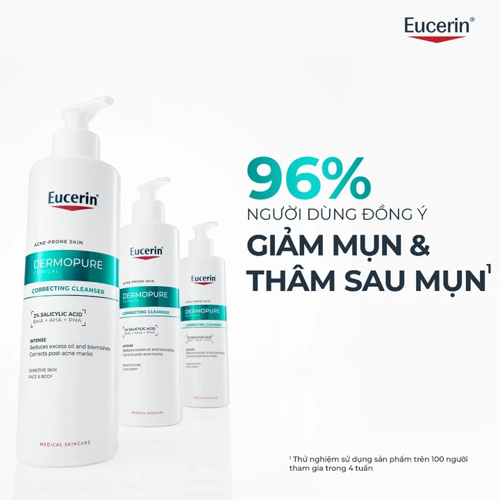 Gel rửa mặt giảm mụn & mờ thâm Eucerin® DermoPure Clinical Correcting Gel To Foam 400ml | Skincare – 4