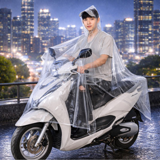 ÁO MƯA CÁNH DƠI TRONG SUỐT  - CÓ KHẨU TRANG PHÙ HỢP VỚI THỜI TRANG