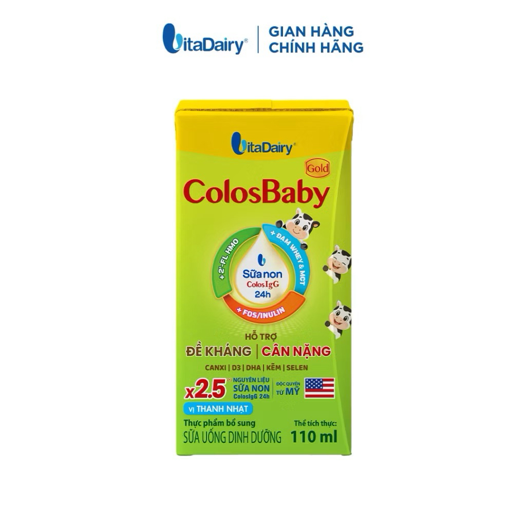 Thùng 48 Hộp Sữa Bột Pha Sẵn ColosBaby Gold - 110ml