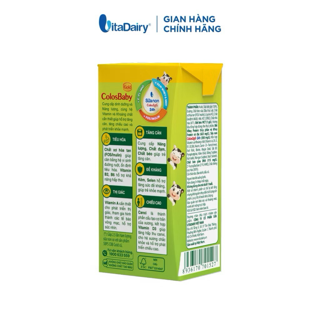 Thùng 48 Hộp Sữa Bột Pha Sẵn ColosBaby Gold - 110ml