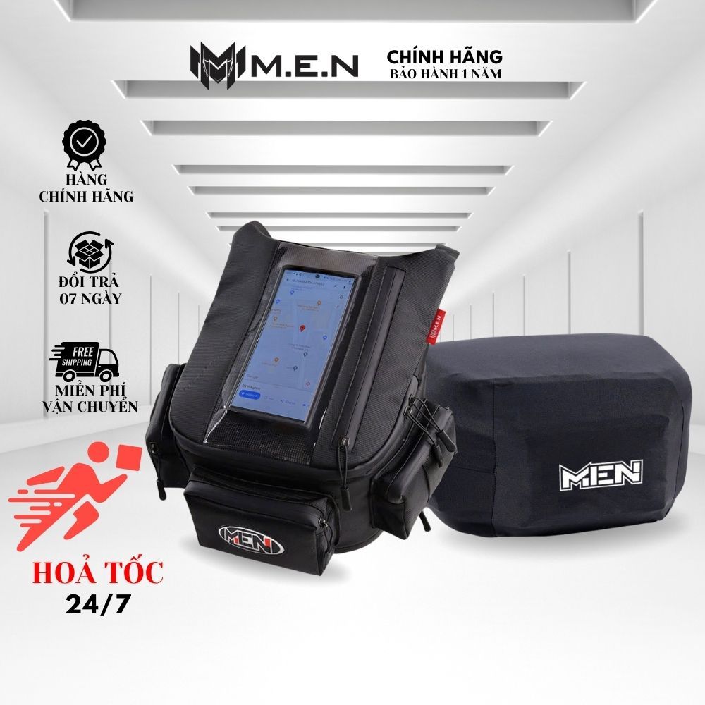 Túi treo đầu xe máy đường phố vải PVC cao cấp Men K3-K5 nhiều ngăn chứa đồ tiện dụng [CÓ SẴN]