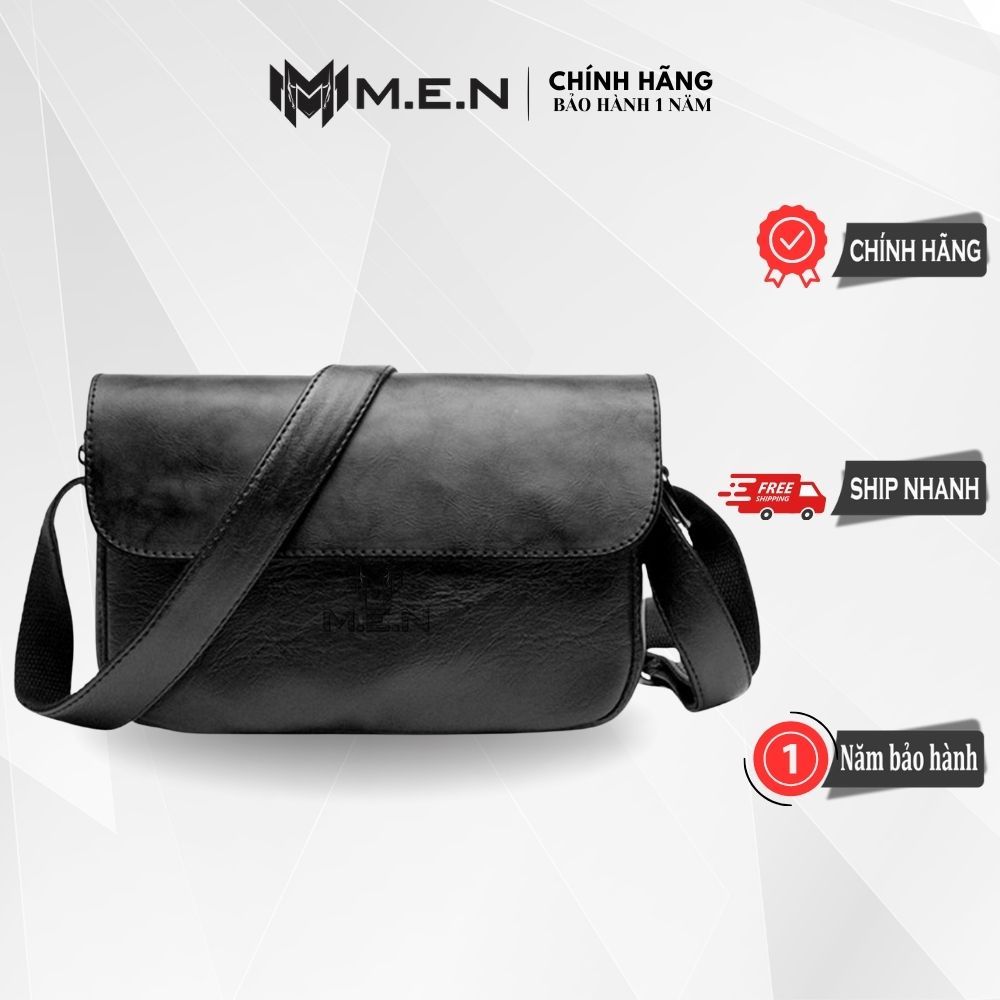 HCM Túi đeo chéo da MINI GỌN kiểu trơn nắp gập Plaine-MR7 {THIẾT KẾ ĐẸP]