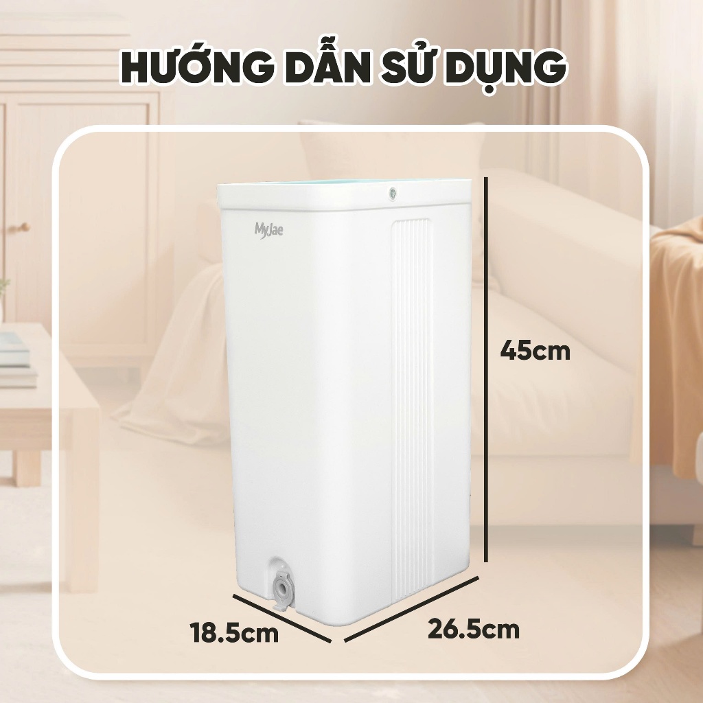 Bộ lau nhà MyJae thông minh Maxi 360 độ sợi Fiber lau sạch nhanh khô độ dài 125cm