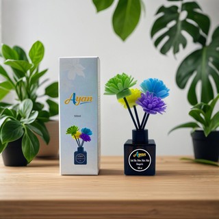 Tinh Dầu Thơm Phòng AYAN 50ml Thiên Nhiên Với Que Khuếch Tán Tự Động, Khử Mùi Hiệu Quả 】