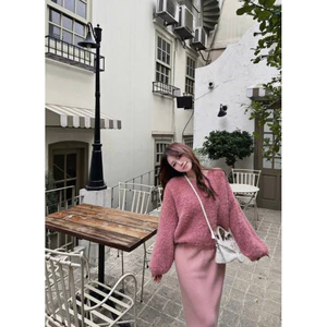 •𝙆𝙞𝙣𝙜𝙨𝙝𝙤𝙥𝙗𝙚𝙖𝙪𝙩𝙮•Áo Len Gạo Dáng Thụng Cổ Tròn QC