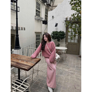 [Có Sẵn]•𝙆𝙞𝙣𝙜𝙨𝙝𝙤𝙥𝙗𝙚𝙖𝙪𝙩𝙮•Áo Len Gạo Dáng Thụng Cổ Tròn QC
