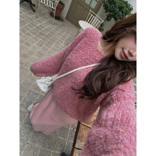 [Có Sẵn]•𝙆𝙞𝙣𝙜𝙨𝙝𝙤𝙥𝙗𝙚𝙖𝙪𝙩𝙮•Áo Len Gạo Dáng Thụng Cổ Tròn QC