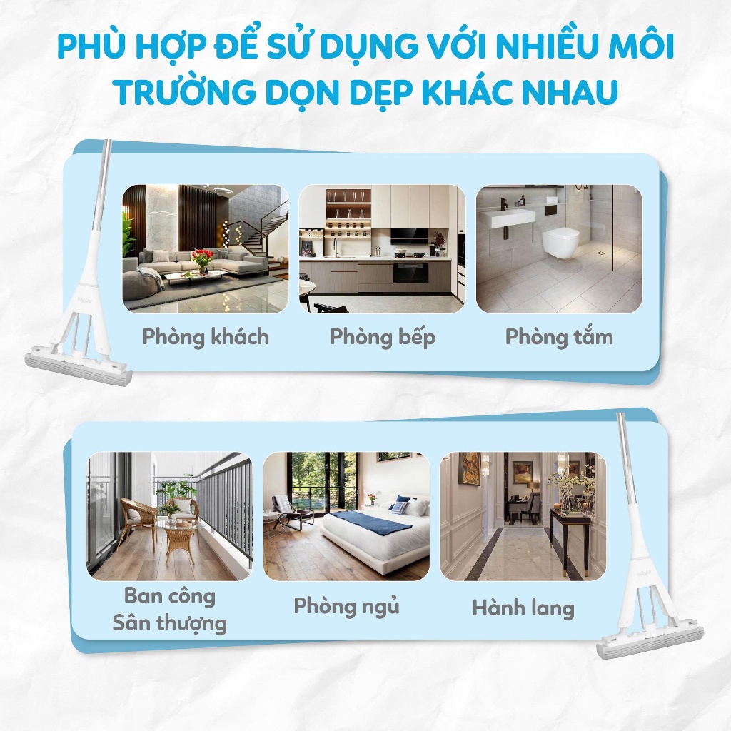 Cây Lau Nhà Mút Xốp Thấm Hút Nước PVA MyJae