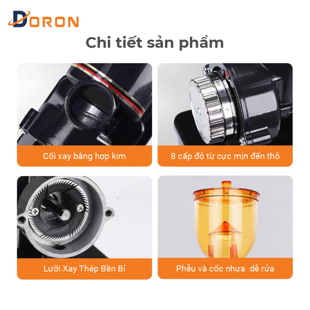 Máy xay cafe 600N 180W công suất cao, nghiền mọi loại hạt cứng