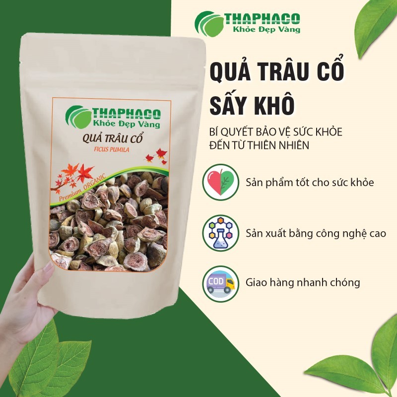 Quả trâu cổ sấy khô túi lớn loại 1kg - Hàng sạch thơm cao cấp - THAPHACO