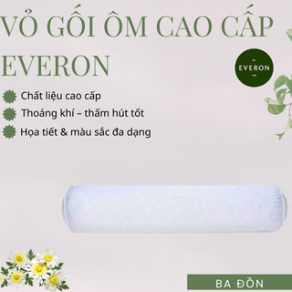 Vỏ Gối Ôm Everon EPTC25037 Kỷ Hà Xám  Vải Mềm Mượt Thoáng Khí, Họa Tiết Kỷ Hà Hiện Đại, Bền Đẹp, Chính Hãng Everon