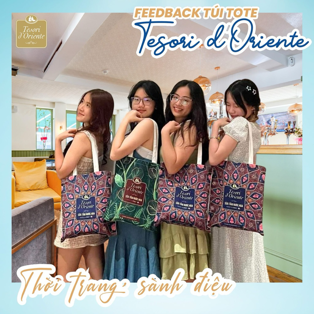 Túi xách thời trang Tesori hãng giới hạn dễ thương 30x40cm
