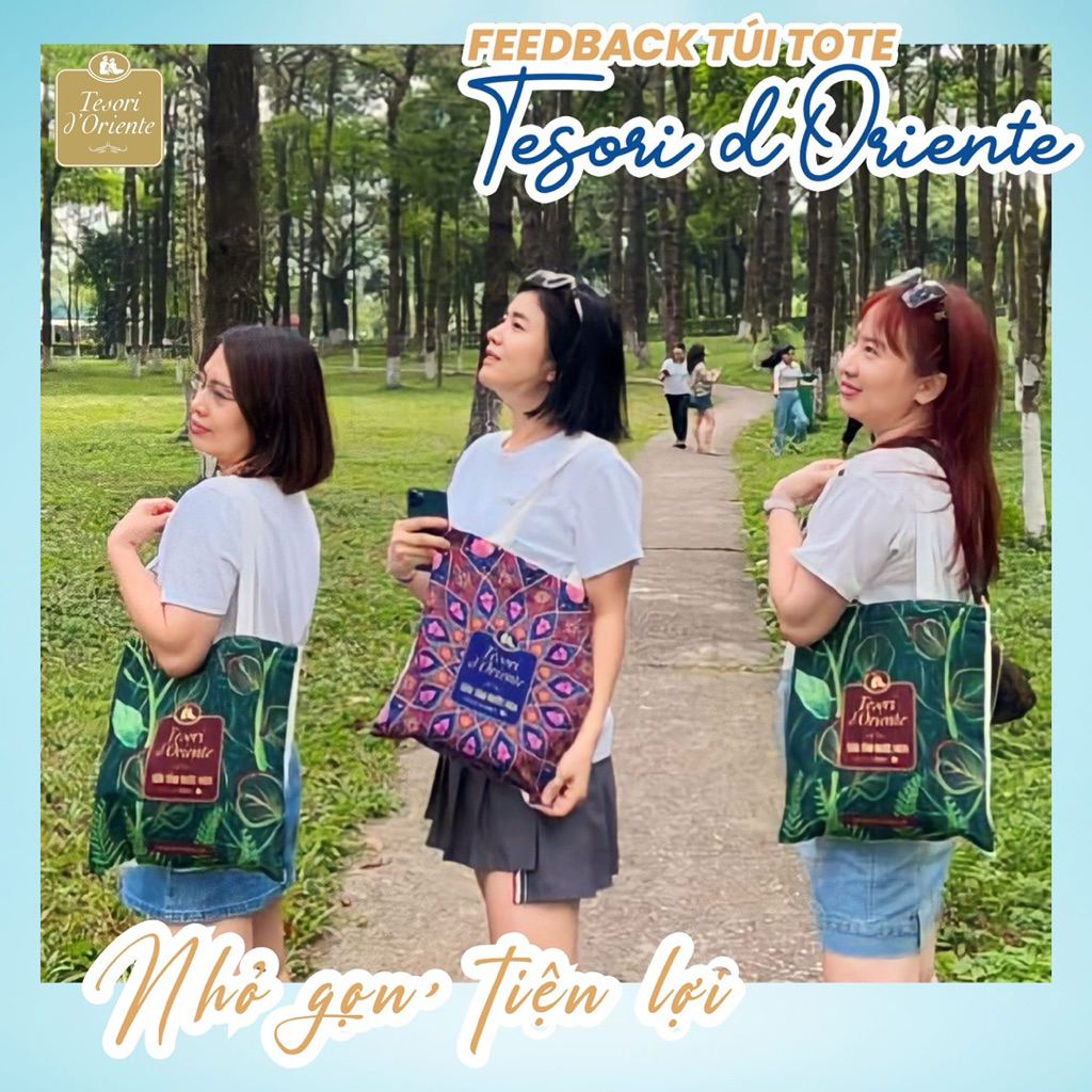 Túi xách thời trang Tesori hãng giới hạn dễ thương 30x40cm