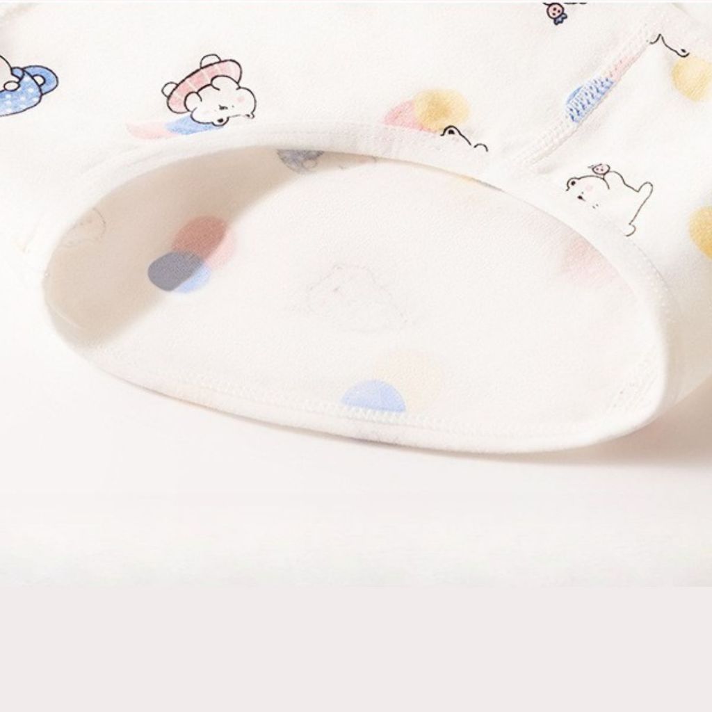 COMBO 4 Quần lót bé gái cotton cao cấp mềm mại - Set 4 Quần chip cho bé họa tiết xinh xắn đáng yêu