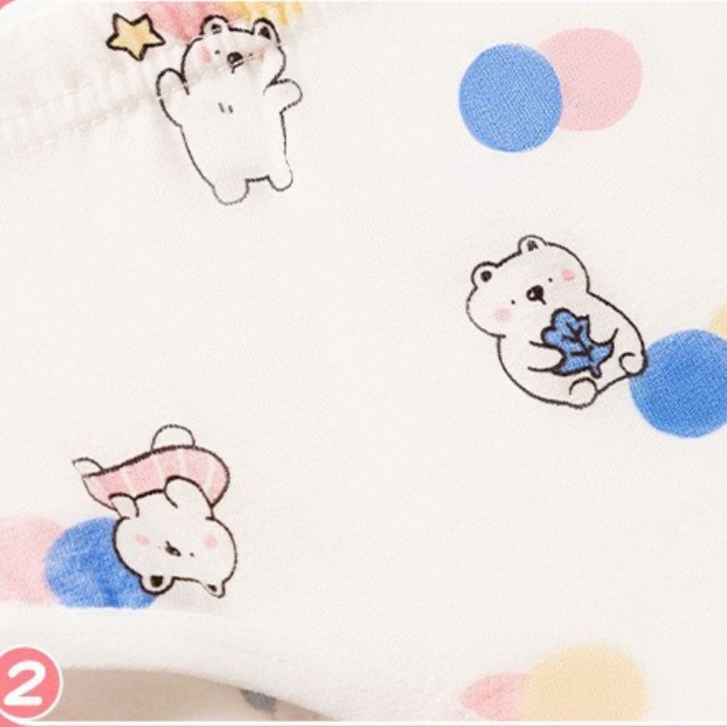 COMBO 4 Quần lót bé gái cotton cao cấp mềm mại - Set 4 Quần chip cho bé họa tiết xinh xắn đáng yêu