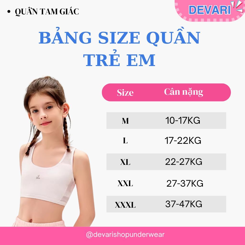 COMBO 4 Quần lót bé gái cotton cao cấp mềm mại - Set 4 Quần chip cho bé họa tiết xinh xắn đáng yêu