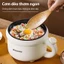 QCOOKO Nồi Điện Đa Năng Nhà Bếp - Chảo Điện Chống Dính, Nấu Lẩu, Xào, Nấu Cơm, Mì - Lý Tưởng Cho Ký Túc Sách Sinh Viên