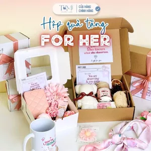 Hộp Quà Tặng For Her, Gấu Bông, Nến Thơm, Khăn Lụa, Quà Tặng Người Yêu, Bạn Bè, Đồng Nghiệp